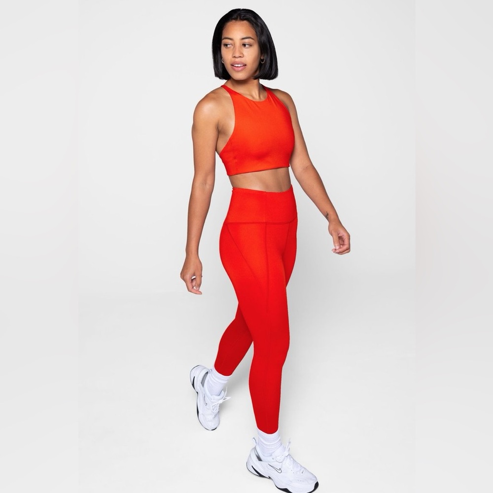 Girlfriend Collective High Rise Compression Leggings in Daybreak size large